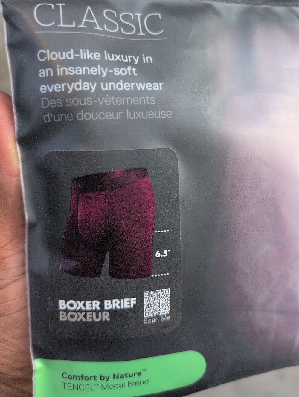 Men's BN3TH Classic Boxer Brief - Fig Purple (Burgundy) Size XXL